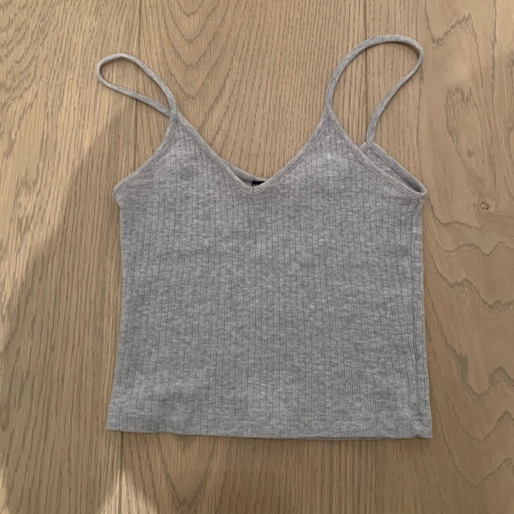 Brandy Gray Ribbed tank.